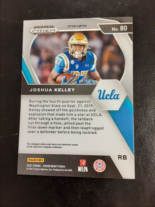 2021 Panini Prizm Draft Picks Collegiate Orange Cracked Ice Joshua Kelley