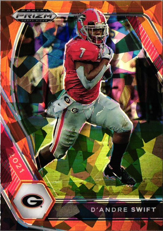 2021 Panini Prizm Draft Picks Collegiate Orange Ice D'Andre Swift