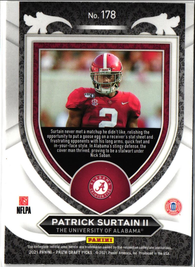 2021 Panini Prizm Draft Picks Crusade Patrick Surtain II