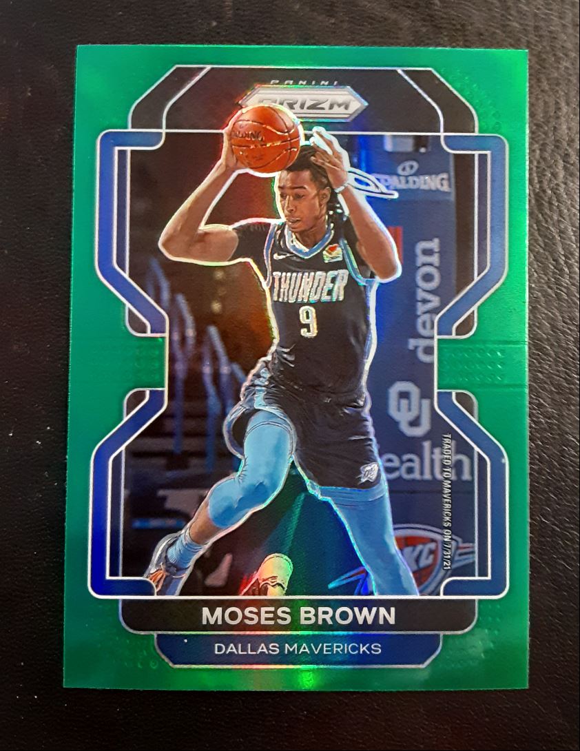 2021 Panini Prizm Green Prizm Moses Brown