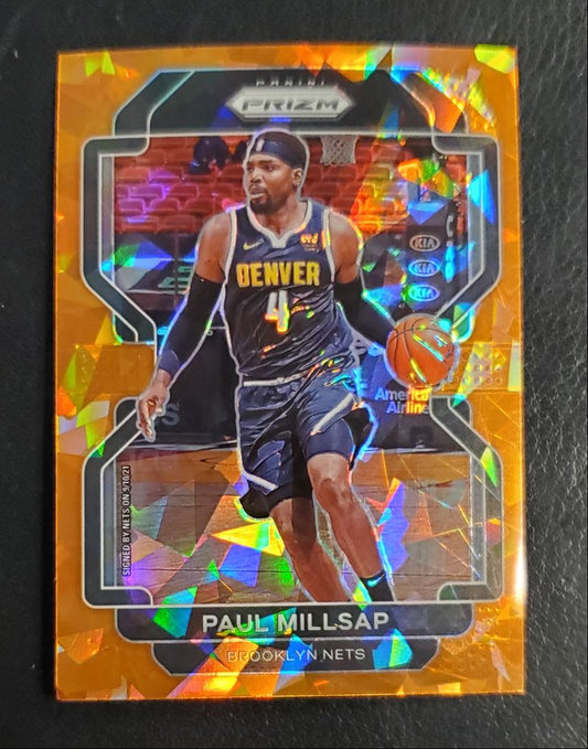 2021 Panini Prizm Orange Cracked Ice Paul Millsap