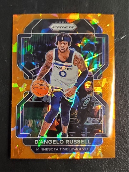 2021 Panini Prizm Orange Cracked Ice D'Angelo Russell