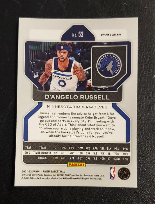 2021 Panini Prizm Orange Cracked Ice D'Angelo Russell