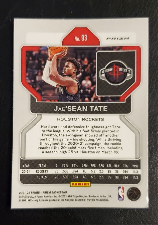 2021 Panini Prizm Orange Cracked Ice Jae'Sean Tate