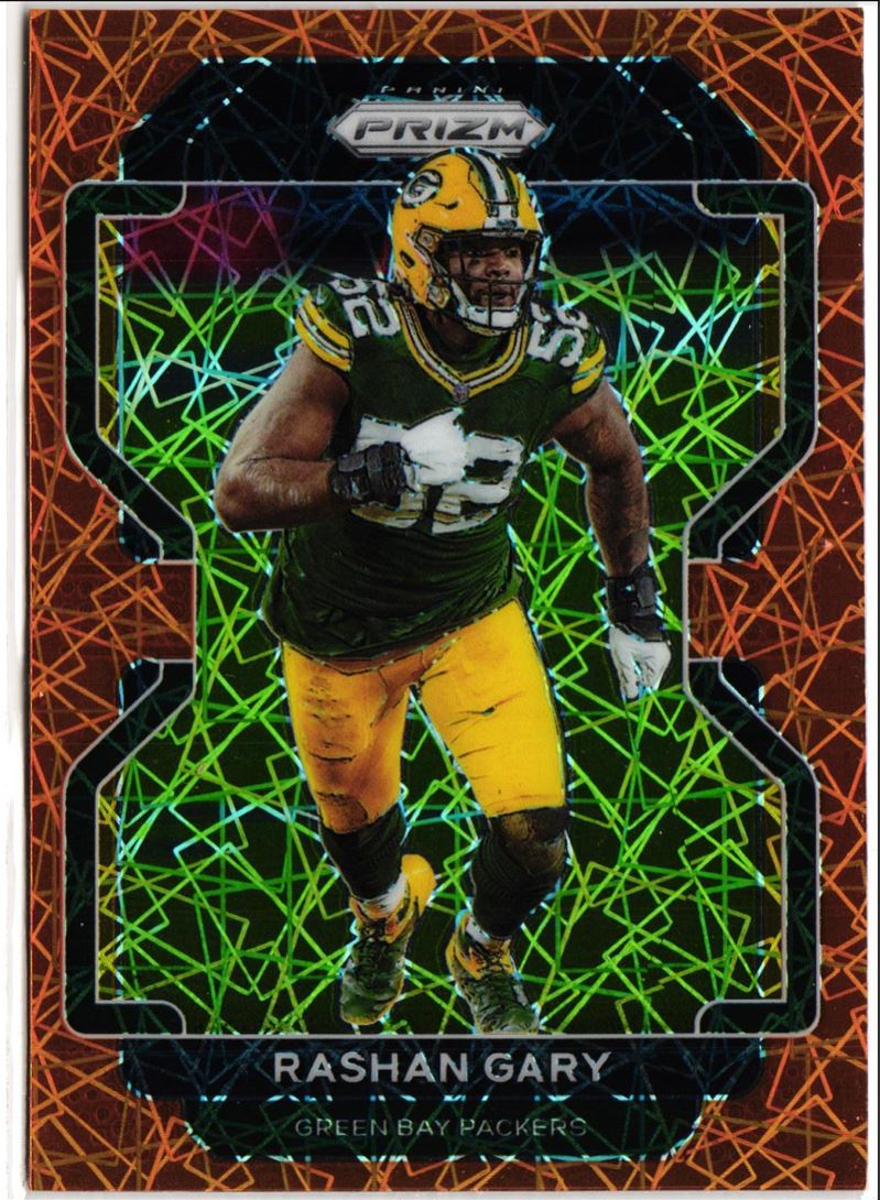 2021 Panini Prizm Orange Laser Prizm Rashan Gary