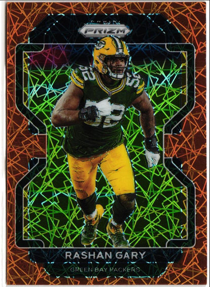 2021 Panini Prizm Orange Laser Prizm Rashan Gary