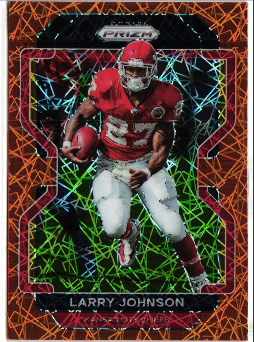 2021 Panini Prizm Orange Laser Prizm Larry Johnson