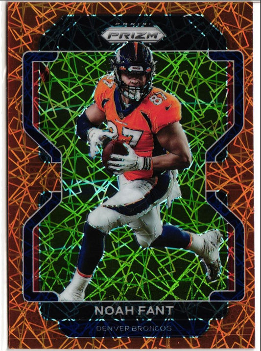 2021 Panini Prizm Orange Laser Prizm Noah Fant