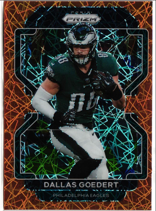 2021 Panini Prizm Orange Laser Prizm Dallas Goedert