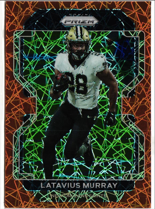 2021 Panini Prizm Orange Laser Prizm Latavius Murray