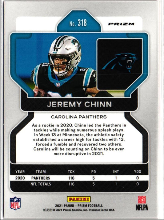 2021 Panini Prizm Orange Laser Prizm Jeremy Chinn