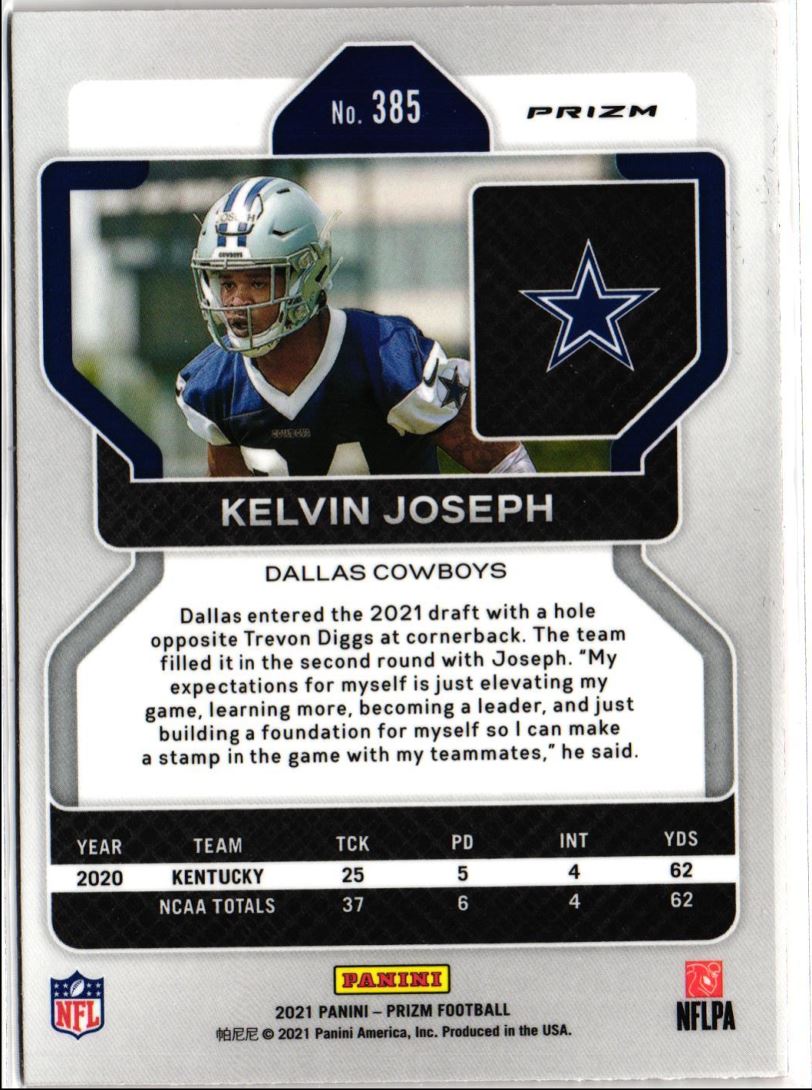 2021 Panini Prizm Orange Laser Prizm Kelvin Joseph