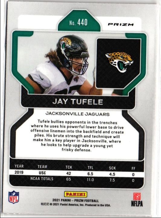 2021 Panini Prizm Orange Laser Prizm Jay Tufele