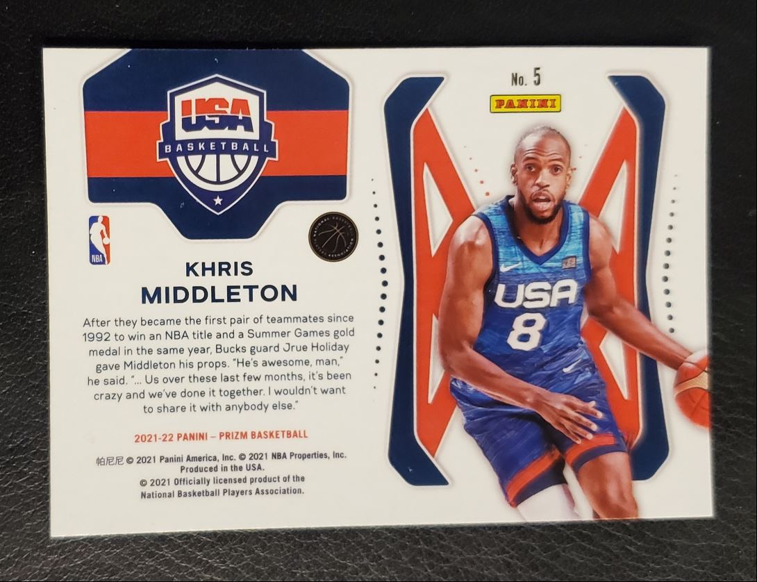 2021 Panini Prizm USA Basketball Khris Middleton