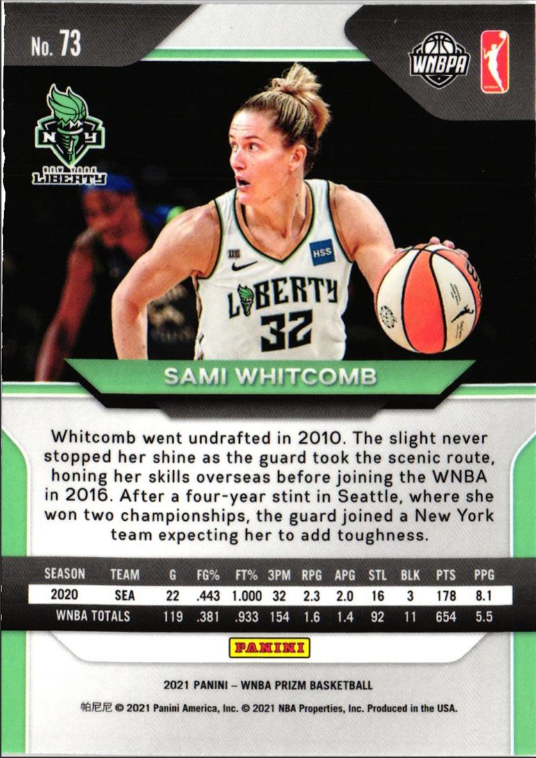 2021 Panini Prizm WNBA Sami Whitcomb