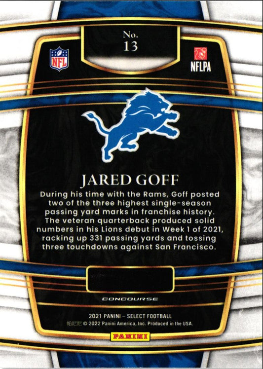 2021 Panini Select Jared Goff