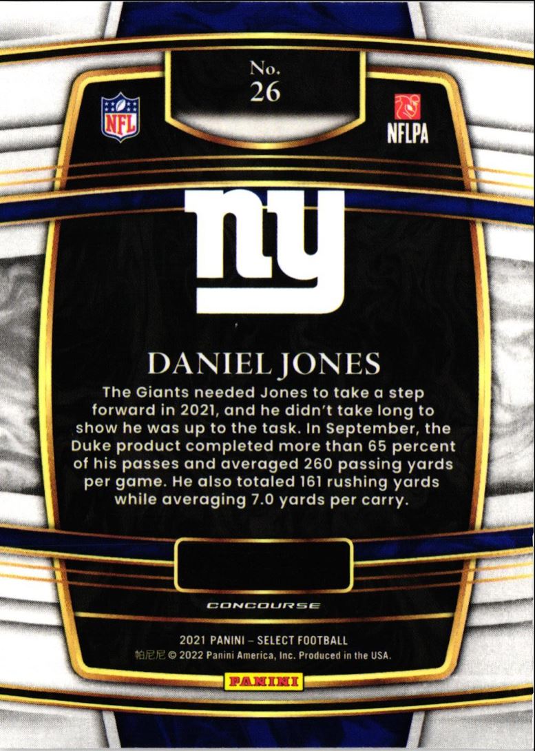 2021 Panini Select Daniel Jones