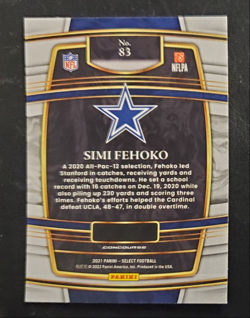 2021 Panini Select Simi Fehoko