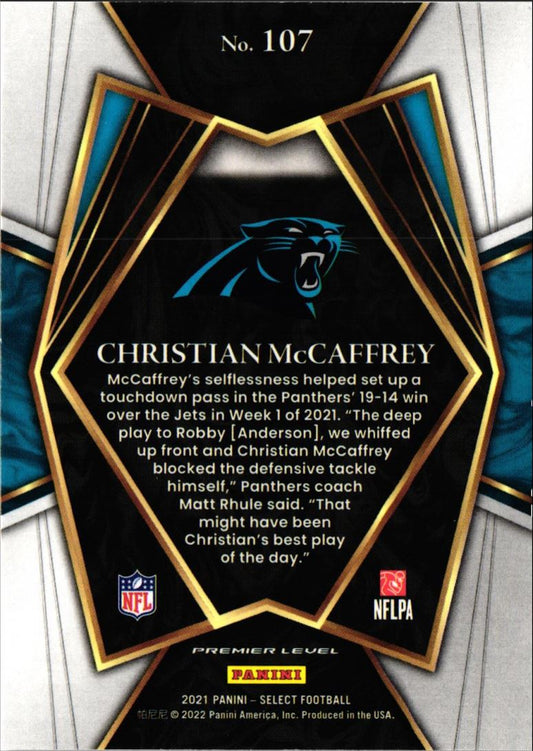 2021 Panini Select Premier Level Christian McCaffrey