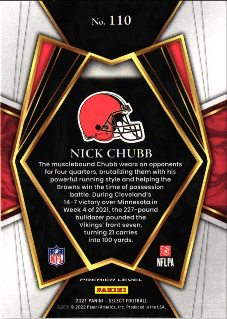 2021 Panini Select Premier Level Nick Chubb