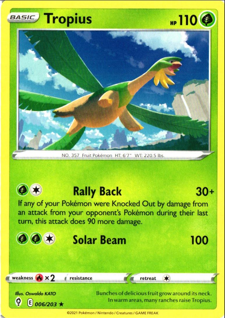 2021 Sword & Shield - Evolving Skies Tropius