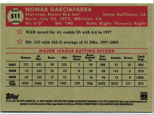 2021 Topps Chrome Platinum Anniversary Nomar Garciaparra