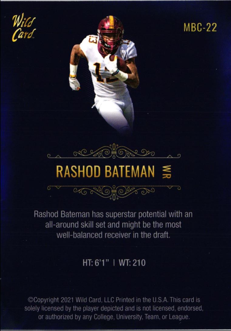 2021 Wild Card Matte Blue Rashod Bateman