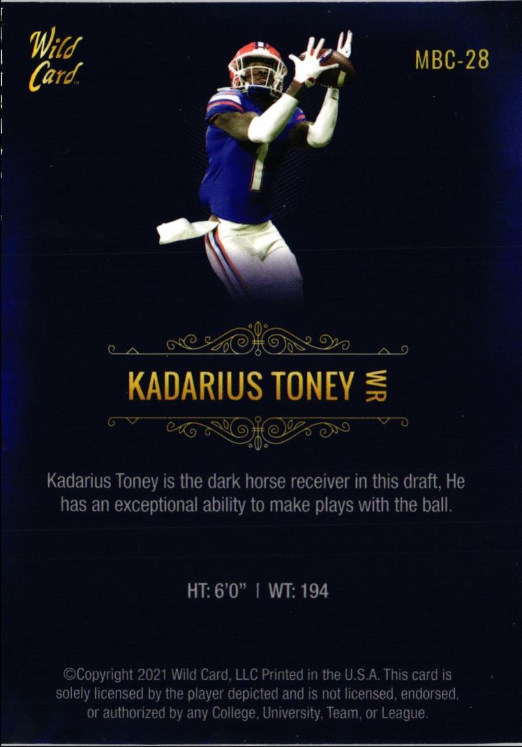 2021 Wild Card Matte Blue Kadarius Toney