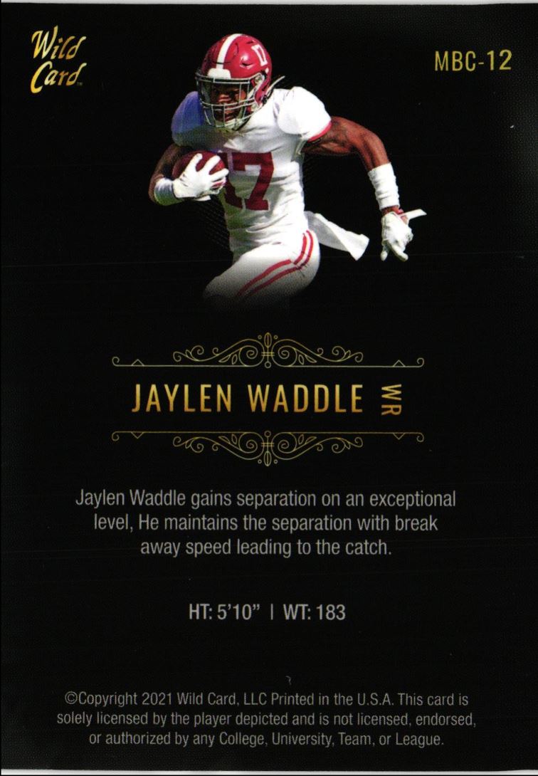 2021 Wild Card Matte Jaylen Waddle