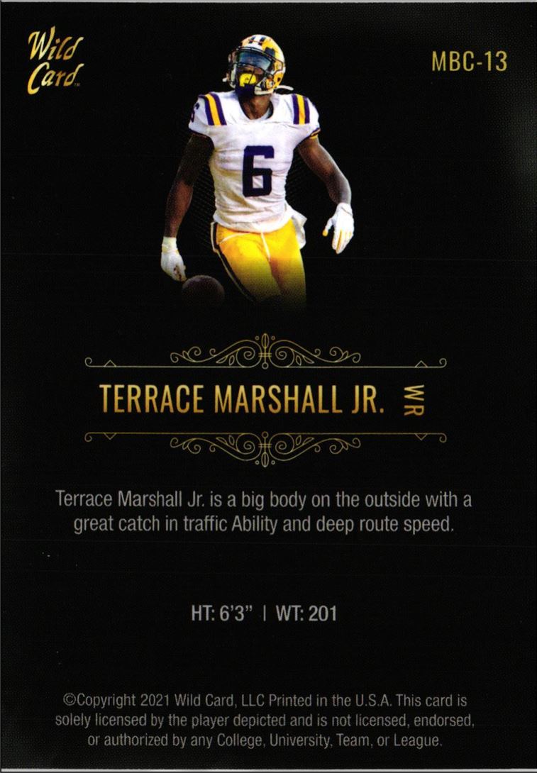 2021 Wild Card Matte Terrace Marshall Jr.