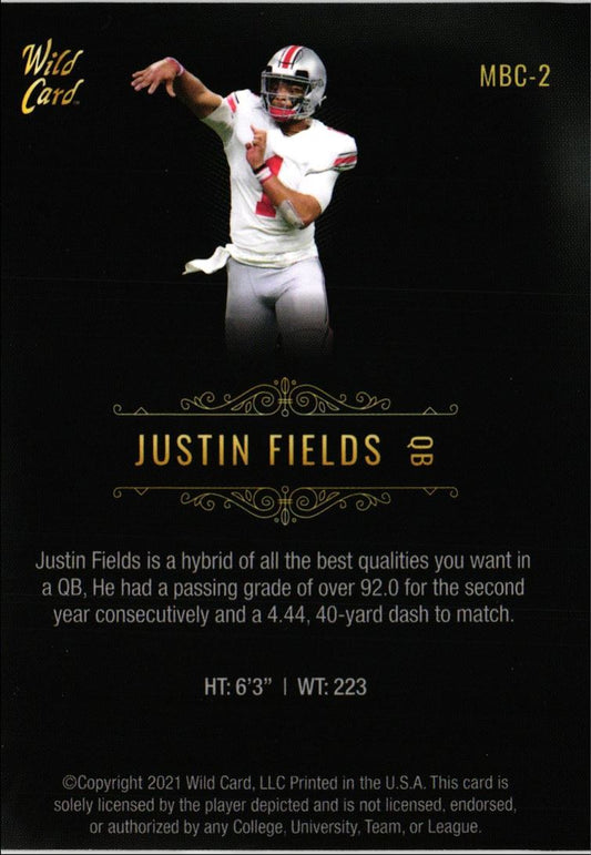 2021 Wild Card Matte Justin Fields