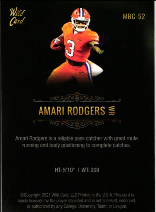 2021 Wild Card Matte Amari Rodgers