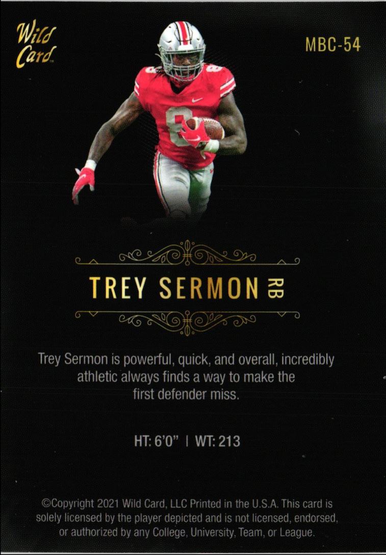 2021 Wild Card Matte Trey Sermon