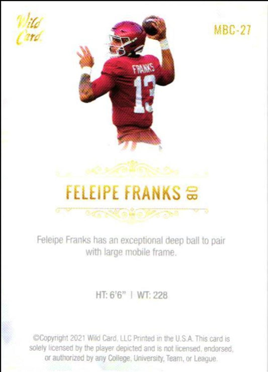 2021 Wild Card Matte White Feleipe Franks