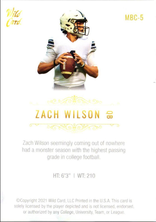 2021 Wild Card Matte White Zach Wilson