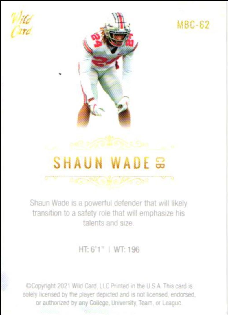 2021 Wild Card Matte White Shaun Wade