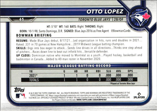 2022 Bowman Otto Lopez