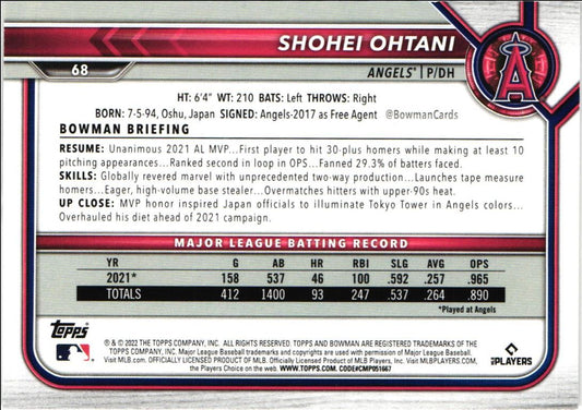 2022 Bowman Shohei Ohtani