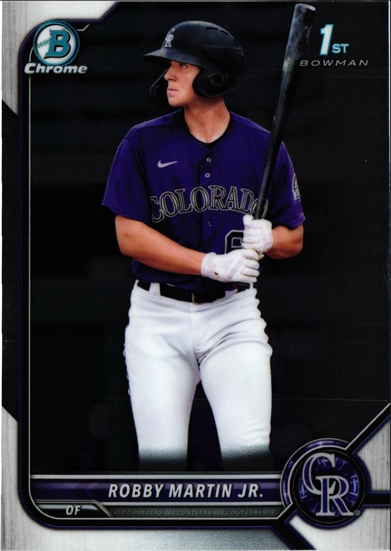 2022 Bowman Chrome Prospects Robby Martin Jr.