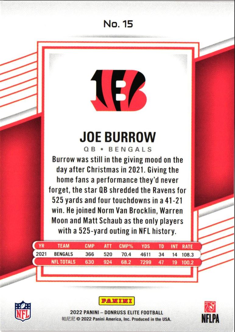 2022 Donruss Elite Joe Burrow