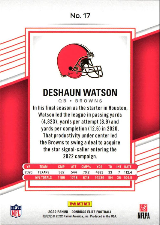 2022 Donruss Elite Deshaun Watson