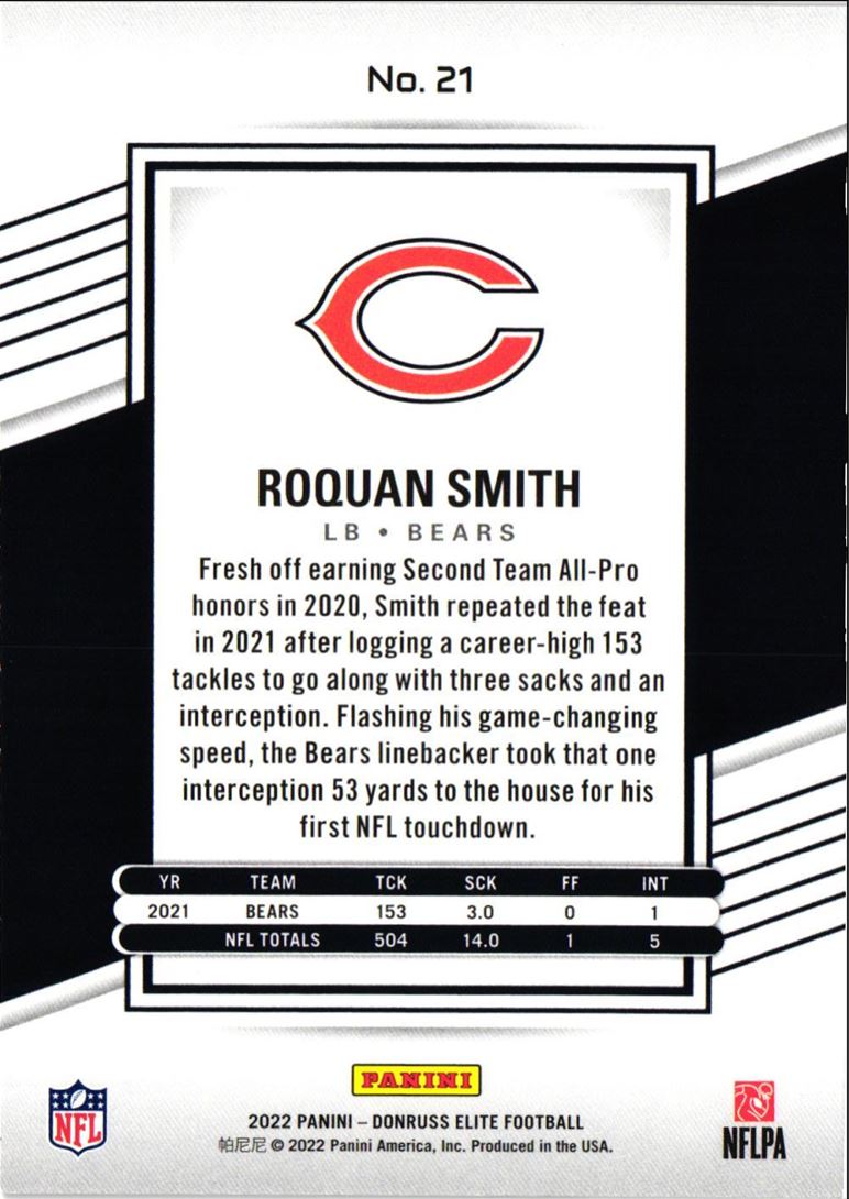 2022 Donruss Elite Roquan Smith