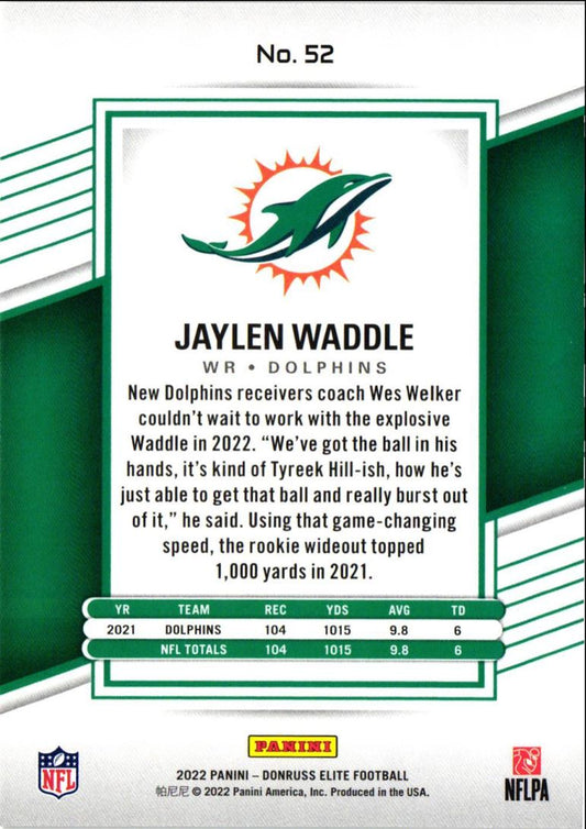 2022 Donruss Elite Jaylen Waddle